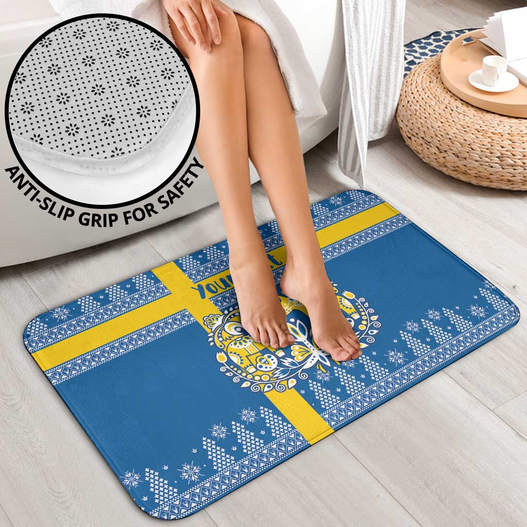 Sweden Christmas Personalized Bathroom Set Dala Horse God Jul - Wonder Print Shop