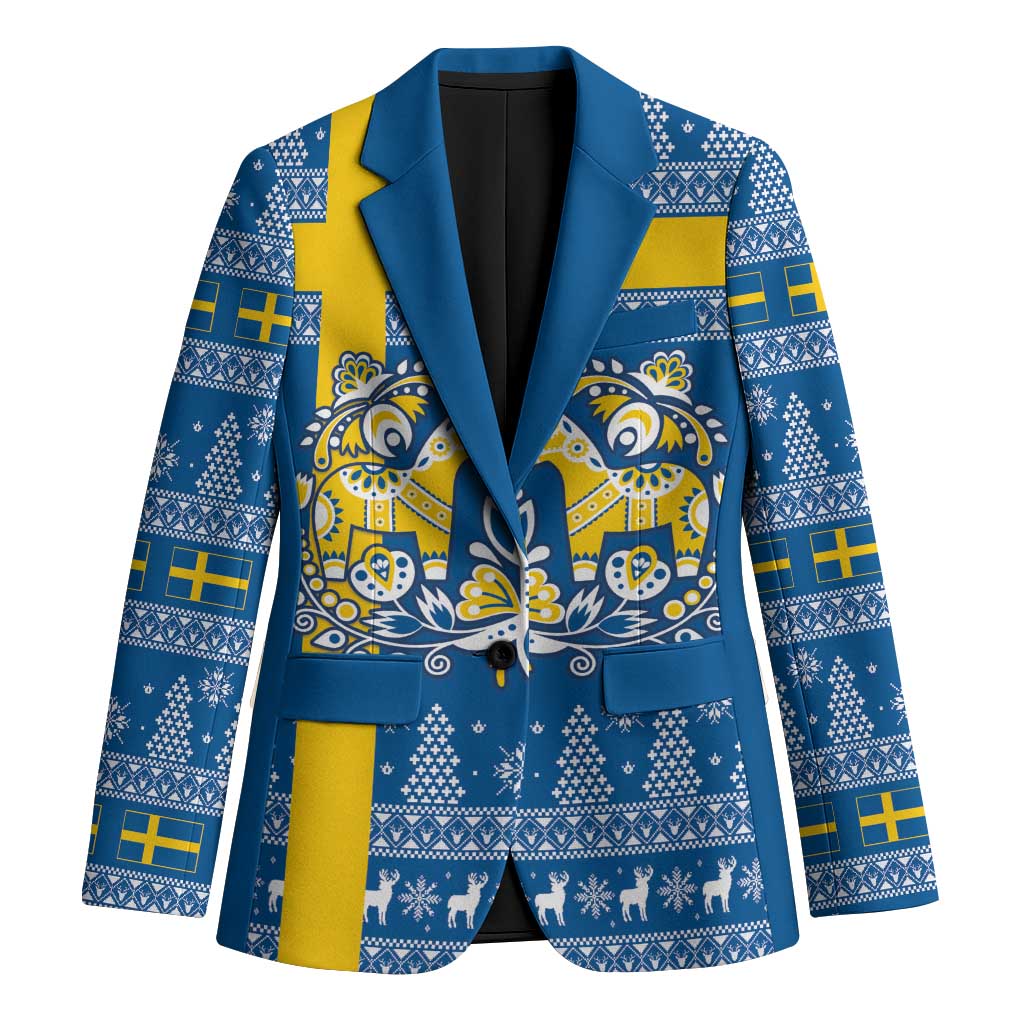 Sweden Christmas Personalized Blazer Dala Horse God Jul - Wonder Print Shop