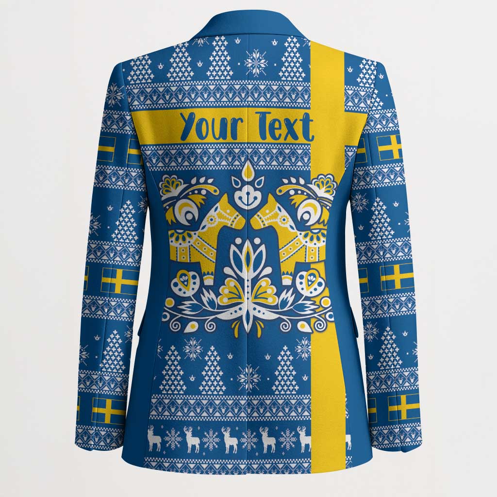 Sweden Christmas Personalized Blazer Dala Horse God Jul - Wonder Print Shop