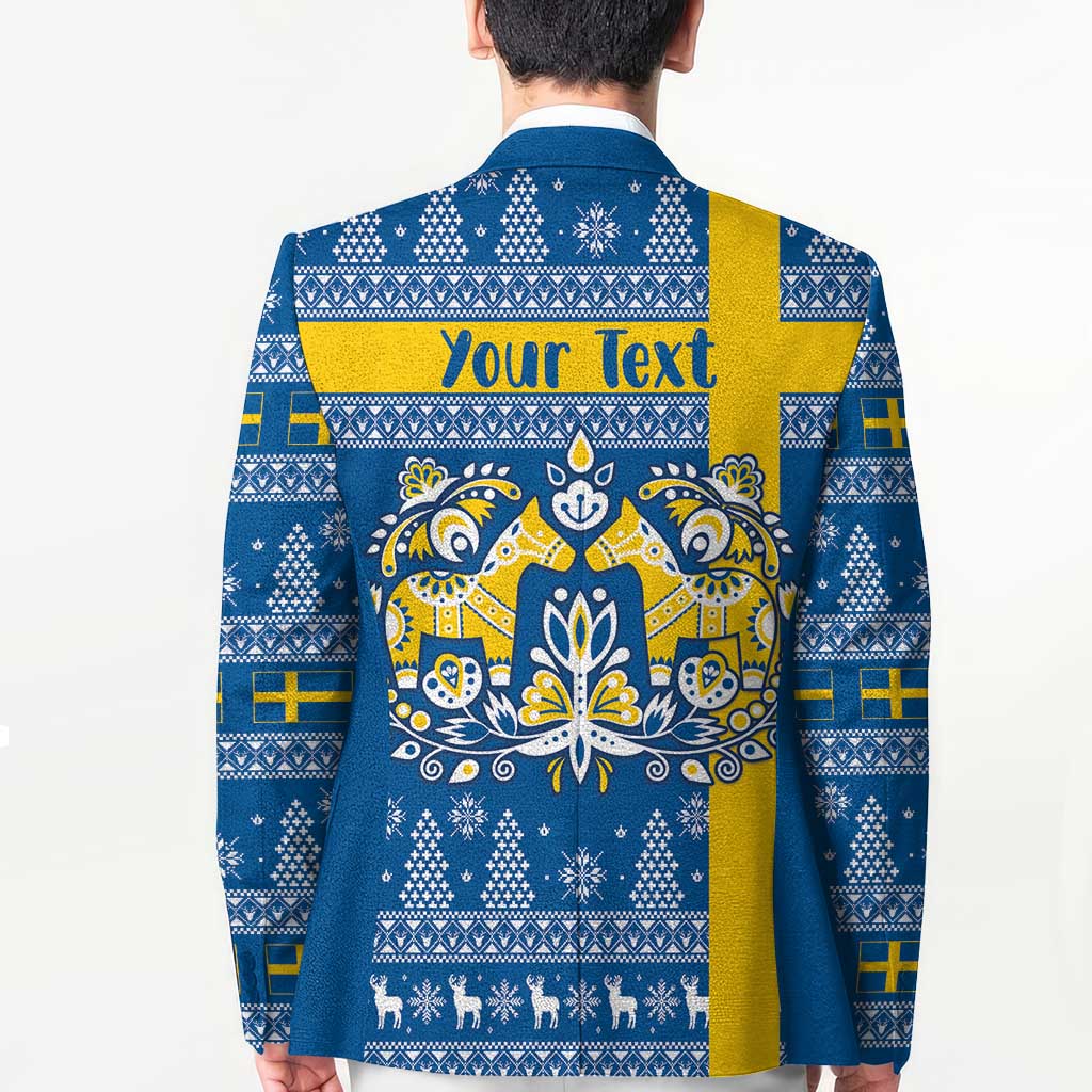 Sweden Christmas Personalized Blazer Dala Horse God Jul - Wonder Print Shop