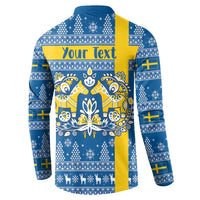 Sweden Christmas Personalized Button Sweatshirt Dala Horse God Jul - Wonder Print Shop