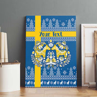 Sweden Christmas Personalized Canvas Wall Art Dala Horse God Jul - Wonder Print Shop