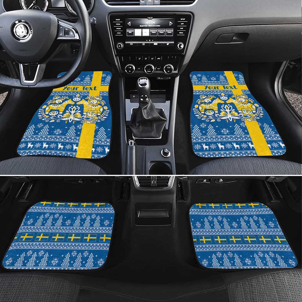 Sweden Christmas Personalized Car Mats Dala Horse God Jul - Wonder Print Shop