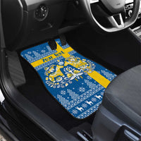 Sweden Christmas Personalized Car Mats Dala Horse God Jul - Wonder Print Shop