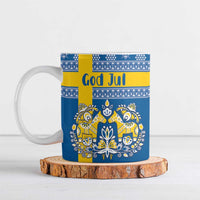 Sweden Christmas Personalized Ceramic Mug Dala Horse God Jul - Wonder Print Shop