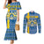 Sweden Christmas Personalized Couples Matching Mermaid Dress and Long Sleeve Button Shirt Dala Horse God Jul - Wonder Print Shop