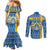 Sweden Christmas Personalized Couples Matching Mermaid Dress and Long Sleeve Button Shirt Dala Horse God Jul - Wonder Print Shop