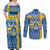 Sweden Christmas Personalized Couples Matching Off Shoulder Maxi Dress and Long Sleeve Button Shirt Dala Horse God Jul - Wonder Print Shop