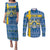 Sweden Christmas Personalized Couples Matching Puletasi and Long Sleeve Button Shirt Dala Horse God Jul - Wonder Print Shop