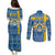 Sweden Christmas Personalized Couples Matching Puletasi and Long Sleeve Button Shirt Dala Horse God Jul - Wonder Print Shop