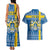 Sweden Christmas Personalized Couples Matching Tank Maxi Dress and Hawaiian Shirt Dala Horse God Jul - Wonder Print Shop