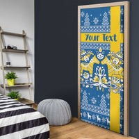Sweden Christmas Personalized Door Cover Dala Horse God Jul - Wonder Print Shop