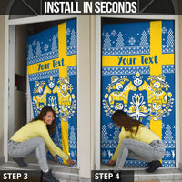 Sweden Christmas Personalized Door Cover Dala Horse God Jul - Wonder Print Shop