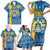 Sweden Christmas Personalized Family Matching Short Sleeve Bodycon Dress and Hawaiian Shirt Dala Horse God Jul - Wonder Print Shop