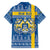 Sweden Christmas Personalized Family Matching Short Sleeve Bodycon Dress and Hawaiian Shirt Dala Horse God Jul - Wonder Print Shop