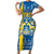 Sweden Christmas Personalized Family Matching Short Sleeve Bodycon Dress and Hawaiian Shirt Dala Horse God Jul - Wonder Print Shop