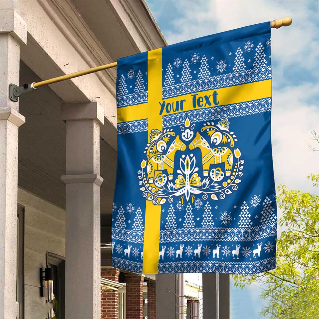 Sweden Christmas Personalized Garden Flag Dala Horse God Jul - Wonder Print Shop