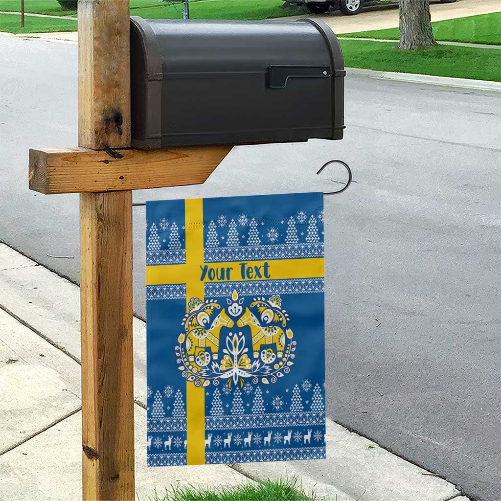 Sweden Christmas Personalized Garden Flag Dala Horse God Jul - Wonder Print Shop