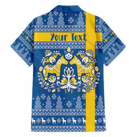 Sweden Christmas Personalized Hawaiian Shirt Dala Horse God Jul - Wonder Print Shop