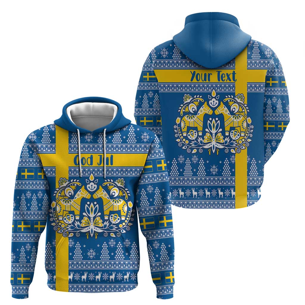 Sweden Christmas Personalized Hoodie Dala Horse God Jul - Wonder Print Shop