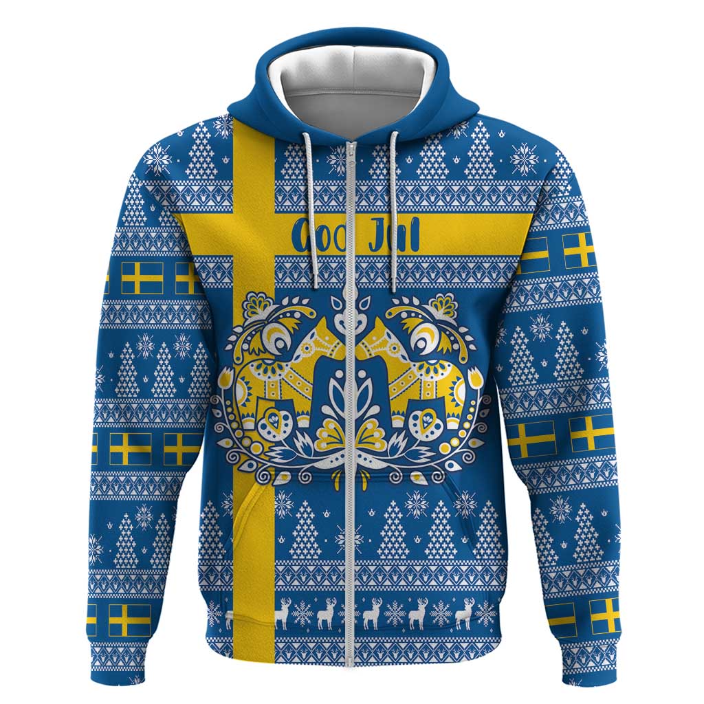Sweden Christmas Personalized Hoodie Dala Horse God Jul - Wonder Print Shop