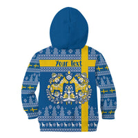 Sweden Christmas Personalized Kid Hoodie Dala Horse God Jul - Wonder Print Shop