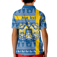 Sweden Christmas Personalized Kid Polo Shirt Dala Horse God Jul - Wonder Print Shop