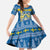 Sweden Christmas Personalized Kid Short Sleeve Dress Dala Horse God Jul - Wonder Print Shop