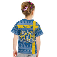 Sweden Christmas Personalized Kid T Shirt Dala Horse God Jul - Wonder Print Shop