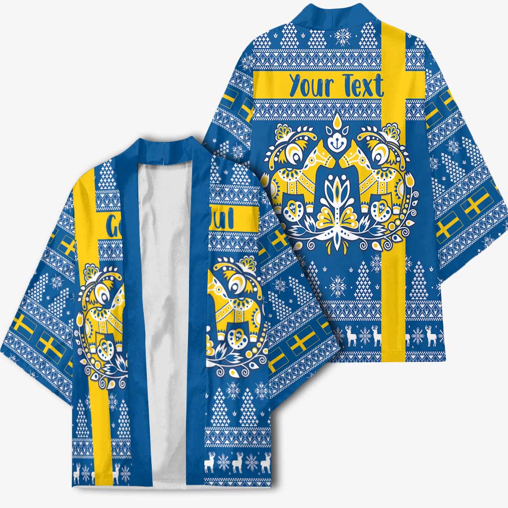 Sweden Christmas Personalized Kimono Dala Horse God Jul - Wonder Print Shop