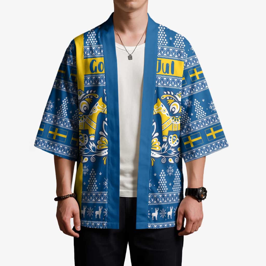 Sweden Christmas Personalized Kimono Dala Horse God Jul - Wonder Print Shop