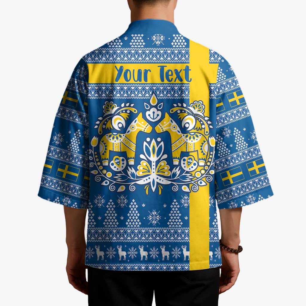Sweden Christmas Personalized Kimono Dala Horse God Jul - Wonder Print Shop