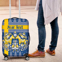 Sweden Christmas Personalized Luggage Cover Dala Horse God Jul - Wonder Print Shop