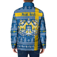 Sweden Christmas Personalized Padded Jacket Dala Horse God Jul - Wonder Print Shop