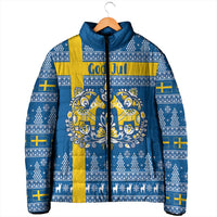 Sweden Christmas Personalized Padded Jacket Dala Horse God Jul - Wonder Print Shop