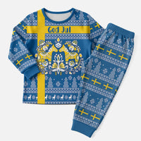 Sweden Christmas Personalized Christmas Pajama Set Dala Horse God Jul - Wonder Print Shop