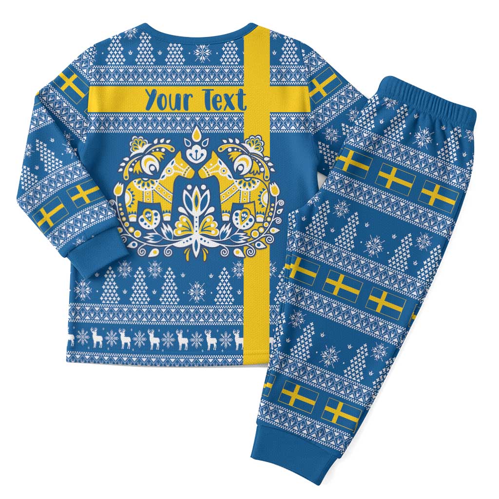 Sweden Christmas Personalized Christmas Pajama Set Dala Horse God Jul - Wonder Print Shop