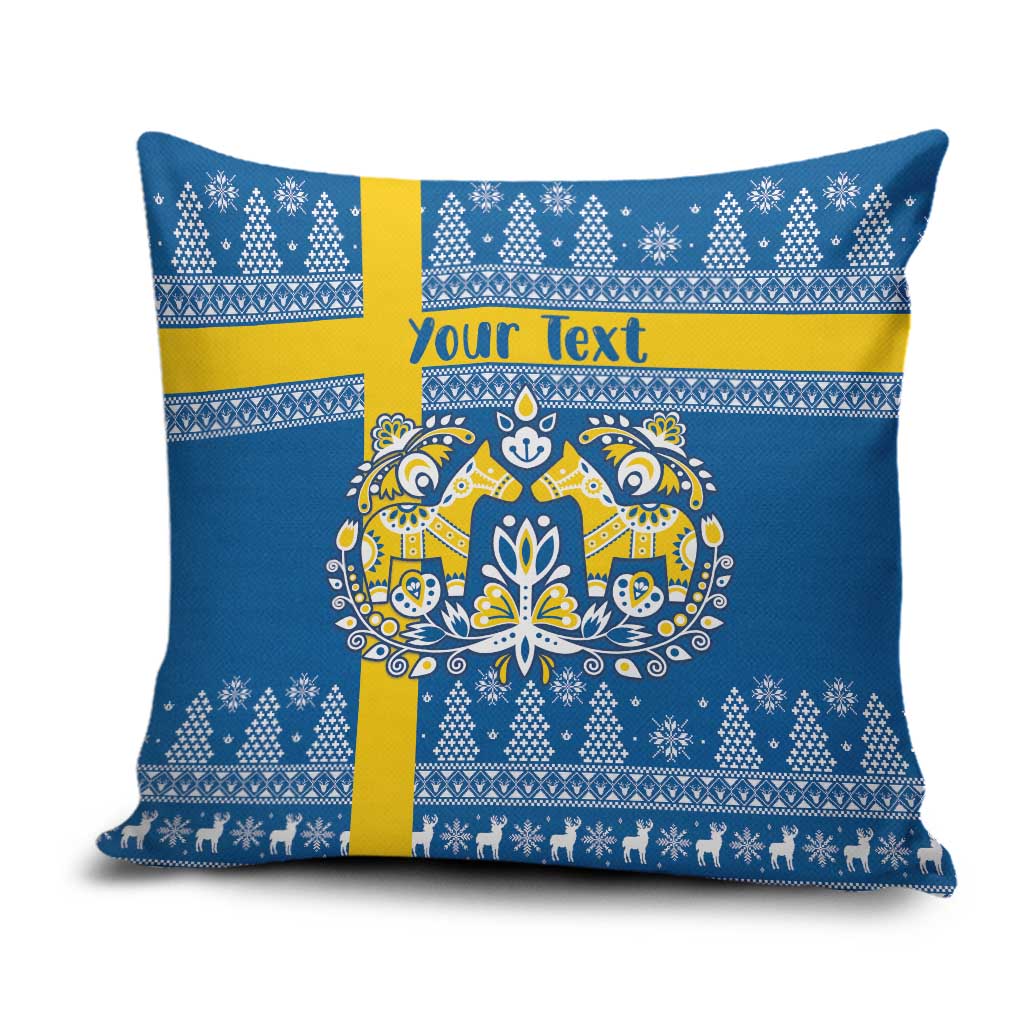 Sweden Christmas Personalized Pillow Cover Dala Horse God Jul - Wonder Print Shop