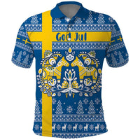 Sweden Christmas Personalized Polo Shirt Dala Horse God Jul - Wonder Print Shop
