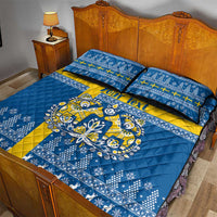 Sweden Christmas Personalized Quilt Bed Set Dala Horse God Jul - Wonder Print Shop