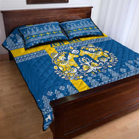 Sweden Christmas Personalized Quilt Bed Set Dala Horse God Jul - Wonder Print Shop