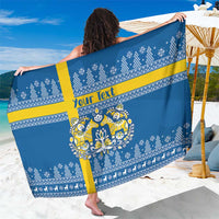 Sweden Christmas Personalized Sarong Dala Horse God Jul - Wonder Print Shop