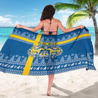 Sweden Christmas Personalized Sarong Dala Horse God Jul - Wonder Print Shop