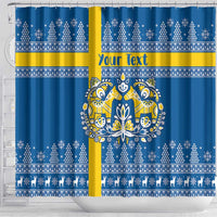 Sweden Christmas Personalized Shower Curtain Dala Horse God Jul - Wonder Print Shop