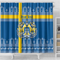 Sweden Christmas Personalized Shower Curtain Dala Horse God Jul - Wonder Print Shop