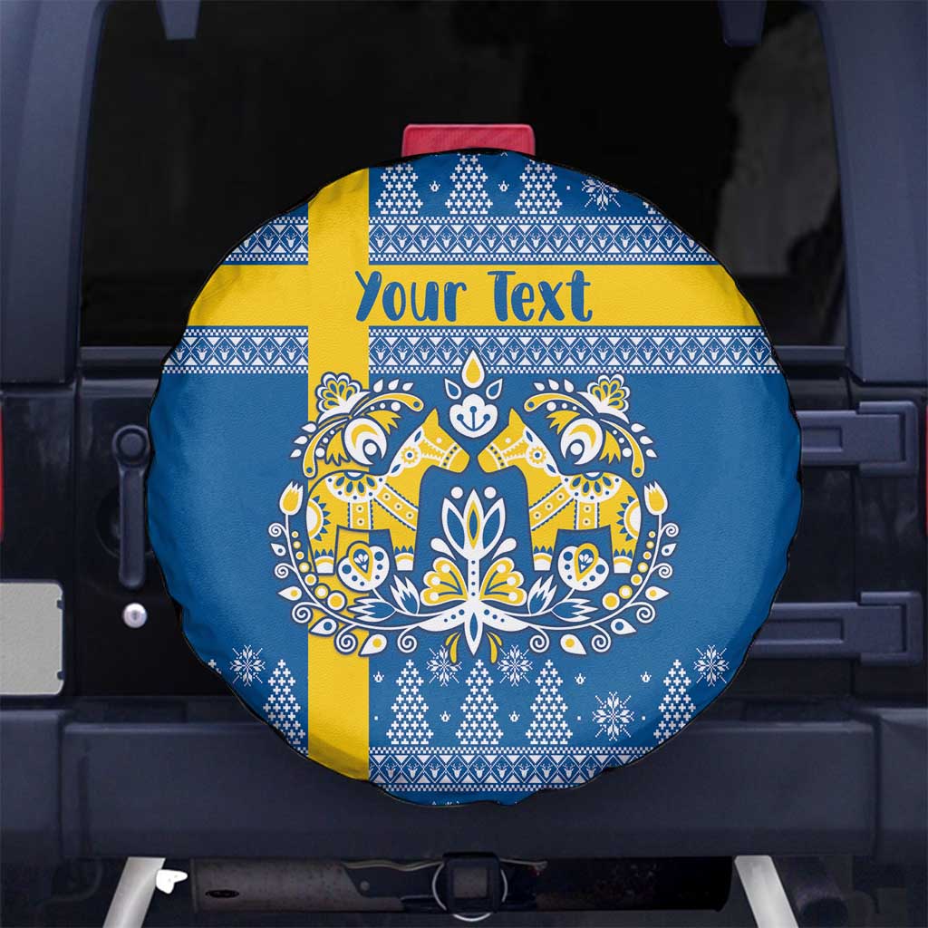 Sweden Christmas Personalized Spare Tire Cover Dala Horse God Jul - Wonder Print Shop
