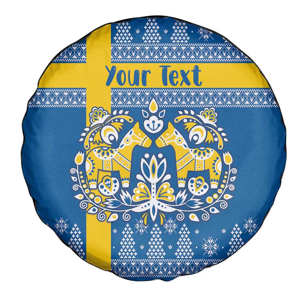 Sweden Christmas Personalized Spare Tire Cover Dala Horse God Jul - Wonder Print Shop