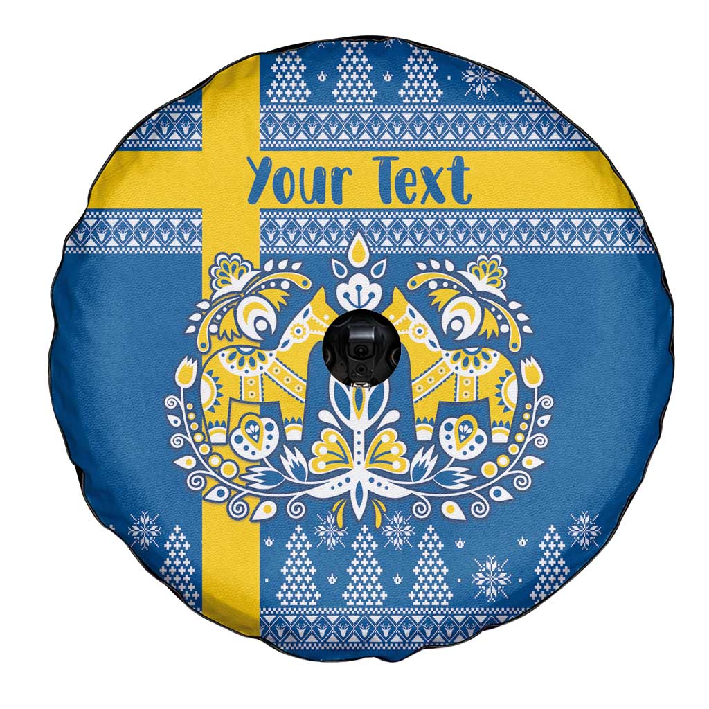 Sweden Christmas Personalized Spare Tire Cover Dala Horse God Jul - Wonder Print Shop