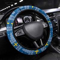 Sweden Christmas Steering Wheel Cover Dala Horse God Jul - Wonder Print Shop