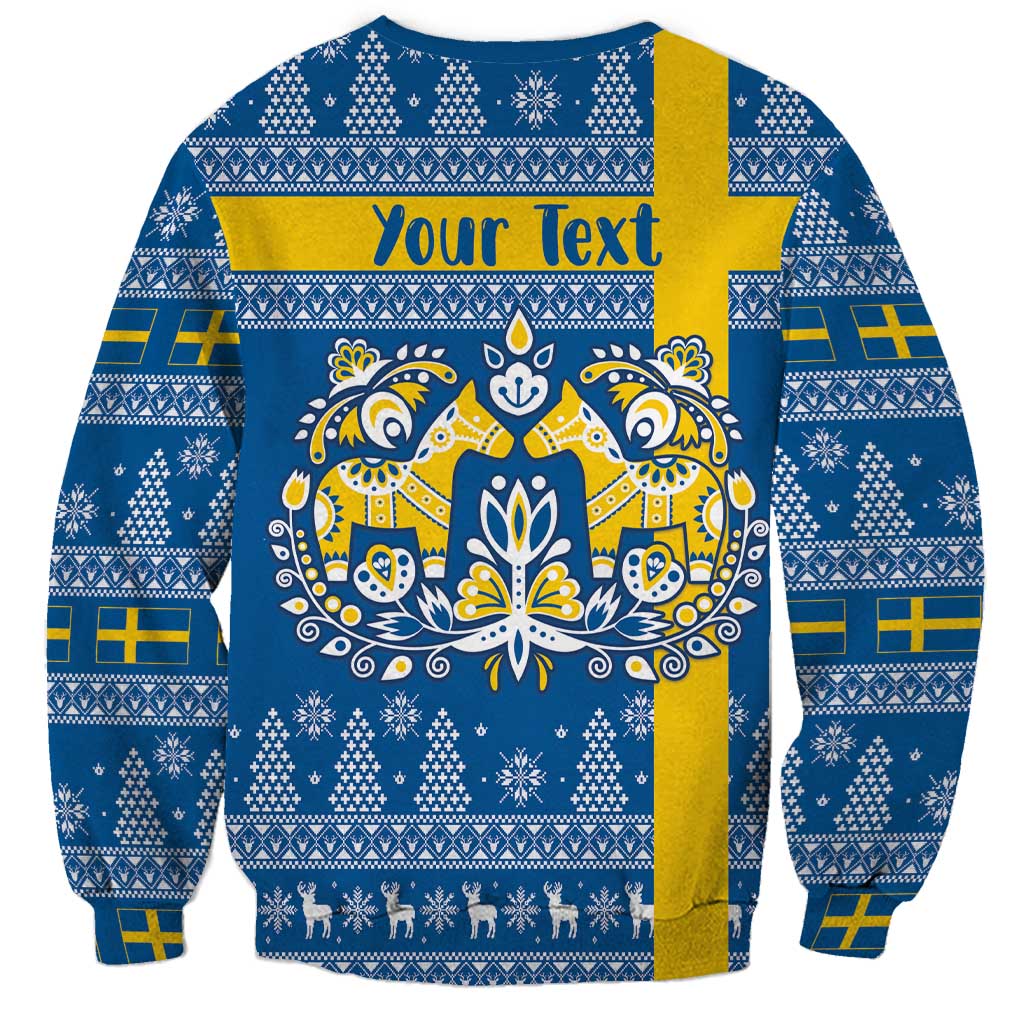 Sweden Christmas Personalized Sweatshirt Dala Horse God Jul - Wonder Print Shop